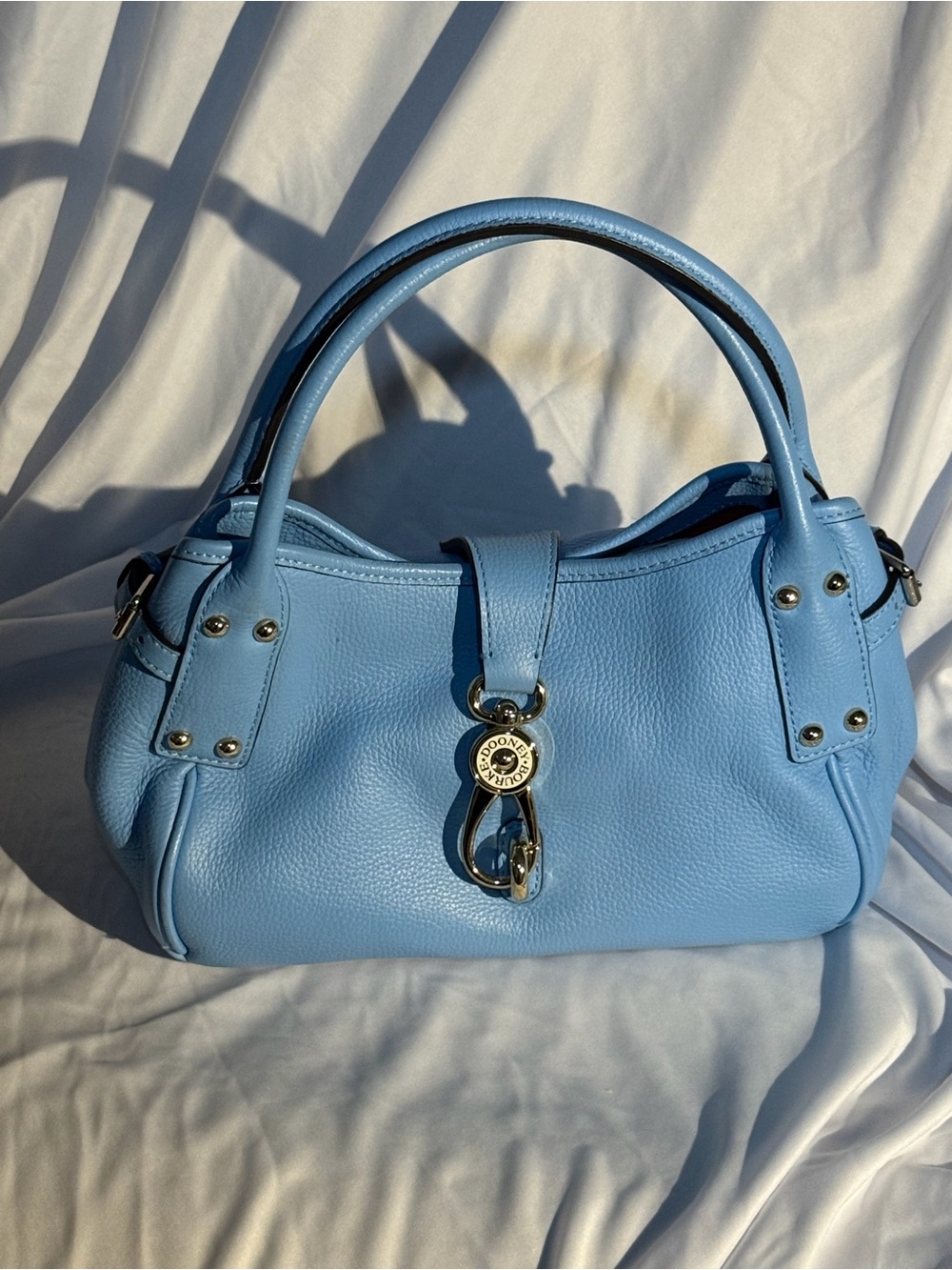 Dooney & Bourke Sky Blue Pebbled Leather Shoulder Bag